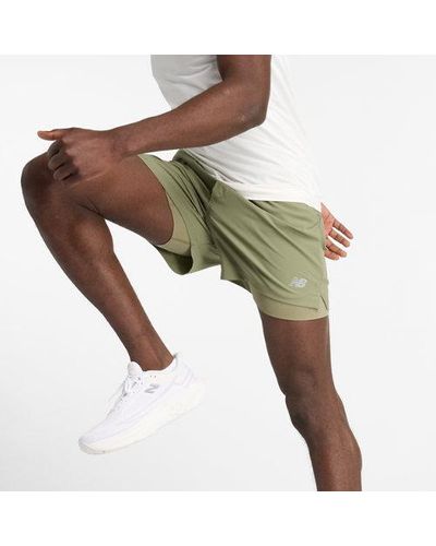 New Balance Homme Ac Lined Short 5&Quot; En, Polywoven, Taille - Noir