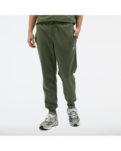 New Balance Homme Pantalons Nb Small Logo En, Cotton, Taille - Vert