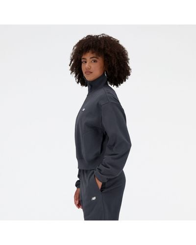 New Balance Athletics Remastered French Terry 1/4 Zip - Blue