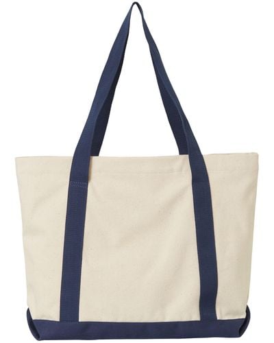 New Balance Classic Canvas Tote In Blue Cotton