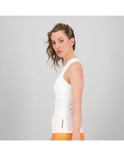 New Balance Perfect Rib Tank In Poly Knit - White
