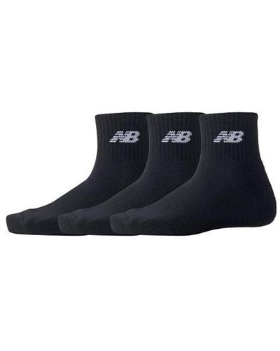 New Balance Unisexe Everyday Ankle 3 Pack En, Cotton, Taille - Noir