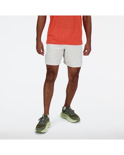 New Balance Homme Rc Short 7&Quot; En, Polywoven, Taille - Rouge