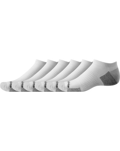 New Balance Unisex Cushioned No Show Sock 6 Pack - Metallic