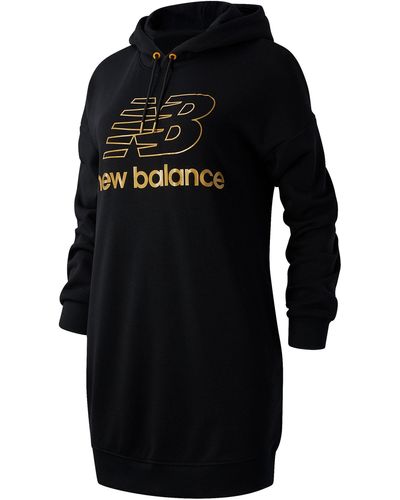 New Balance Nb Athletics Village Hoodie Dress - Black