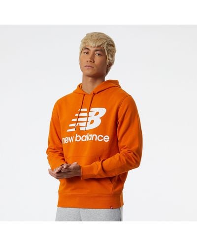 New Balance Nb Essentials Pullover Hoodie - Orange