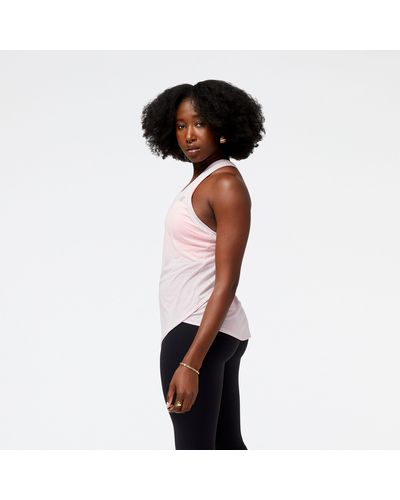 New Balance Printed accelerate tank in rosa - Nero