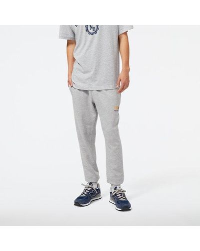 New Balance Homme Pantalons Nb Sport Core Plus En, Cotton Fleece, Taille - Gris