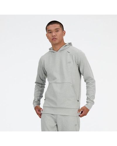 New Balance Homme Tech Knit Hoodie En, Poly Knit, Taille - Gris