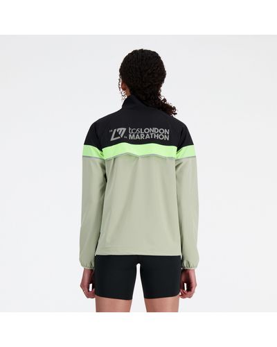 New Balance London edition marathon jacket in nero - Verde