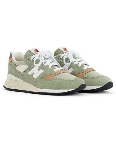 New Balance Made in usa 998 in verde/beige - Bianco