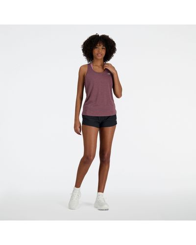 New Balance Athletics Tank In Poly Knit - Red