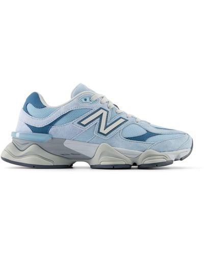 New Balance 9060 In Blue Suede/mesh