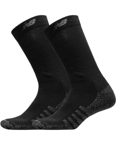 New Balance Coolmax Crew Socks 2 Pack - Black