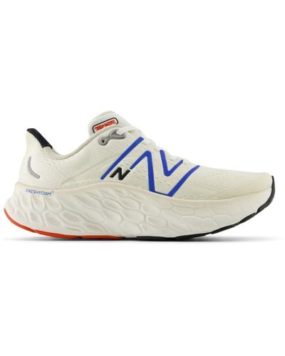 New Balance Fresh Foam X More V4 In White/blue/black/red Synthetic