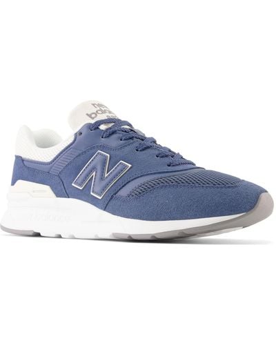 New Balance 997h In Blue/white Suede/mesh
