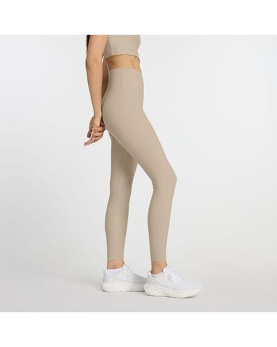 New Balance Nb Harmony High Rise legging 27" In Grey Poly Knit - Natural
