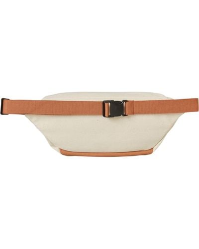 New Balance Canvas Waist Bag In Brown Cotton - Natural