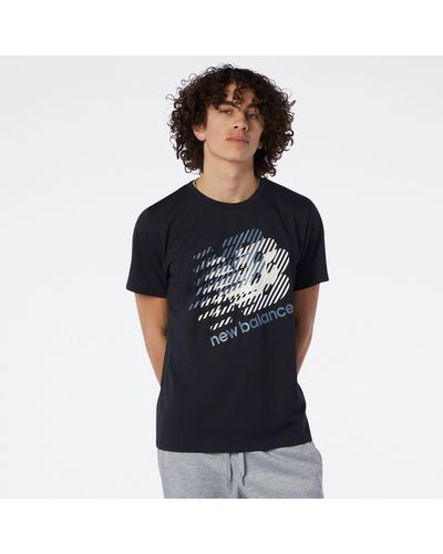 New Balance Graphic Heathertech T-shirt - Zwart