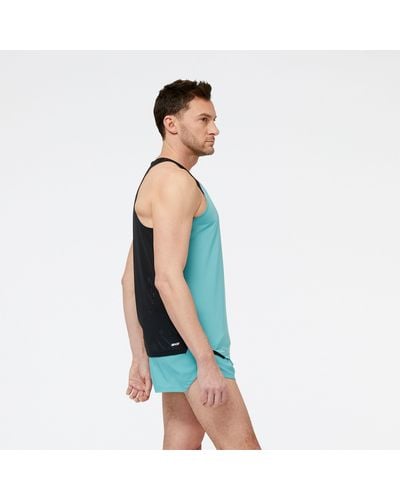 New Balance Accelerate Pacer Singlet - Blauw