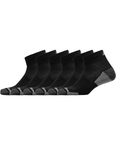 New Balance Cushioned Ankle Socks 6 Pack - Black