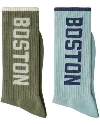 New Balance Boston Crew Socks 2 Pack - Groen