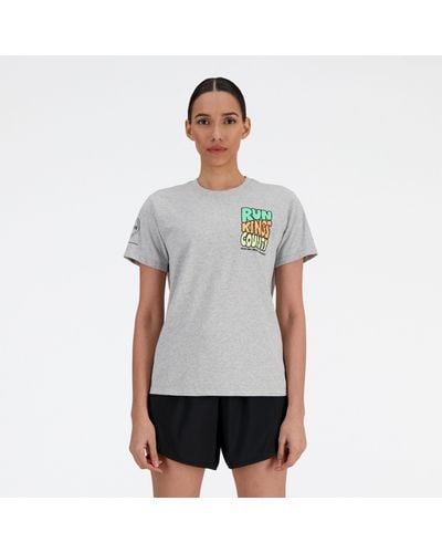 New Balance Rbc Brooklyn Half Graphic T-shirt - Gray