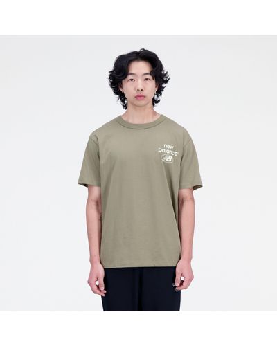 New Balance Camiseta essentials reimagined cotton jersey short sleeve - Gris