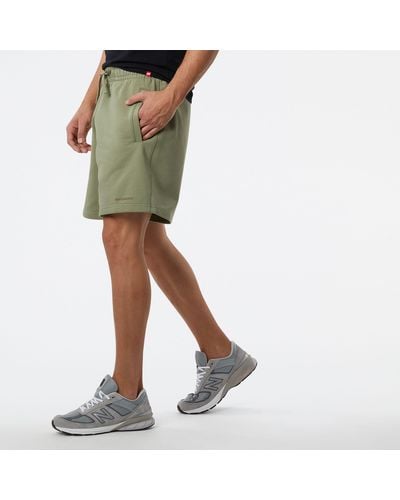 New Balance Nb Athletics Nature State Short In Cotton - Green