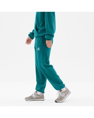 New Balance Uni-ssentials French Terry Sweatpant In Cotton - Blue