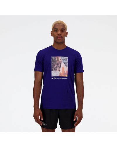 New Balance Run For Life Graphic T-shirt - Blue