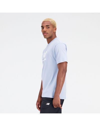 New Balance Essentials Stacked Logo Cotton Jersey Short Sleeve T-shirt T-shirt - Wit