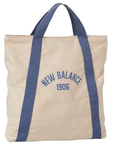 New Balance Unisexe Flat Tote Backpack En, Cotton, Taille - Bleu