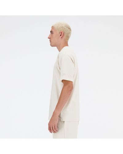 New Balance Hyper Density Graphic T-shirt In Cotton Fleece - White