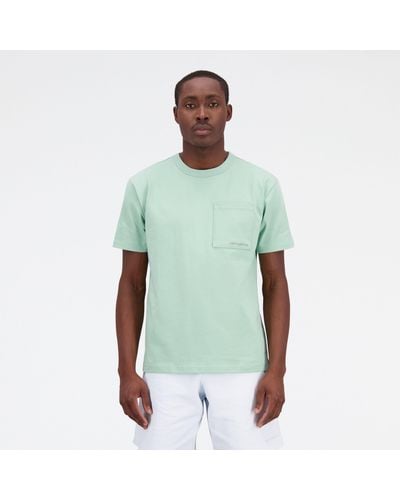 New Balance T-shirt nb athletics nature state short sleeve in verde