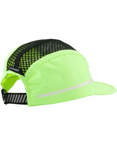 New Balance London Marathon 5 Panel Stash Hat In Green Nylon