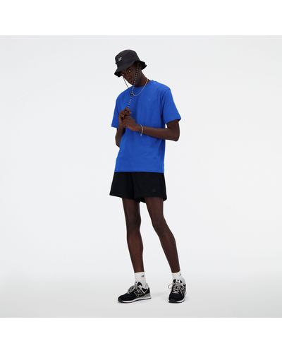 New Balance Athletics cotton t-shirt in blu