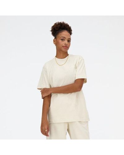 New Balance Femme Athletics Jersey T-Shirt En, Cotton Jersey, Taille - Neutre