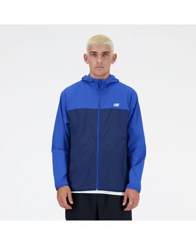 New Balance Athletics Woven Jacket In Blue Polywoven