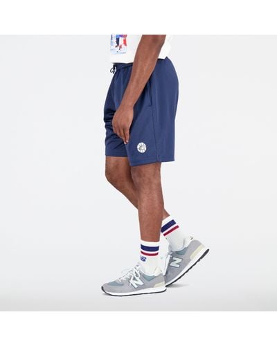 New Balance Pantalones cortos nb hoops essentials fundamental - Azul