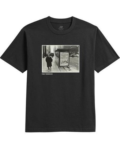 New Balance Homme Professional Athletic T-Shirt En, Cotton, Taille - Noir