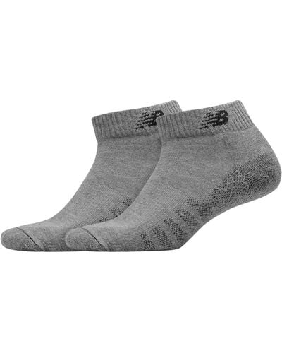 New Balance Unisex Coolmax Low Cut Socks 2 Pack - Gray