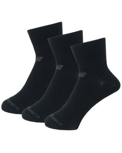 New Balance Performance Cotton Flat Knit Ankle Socks 3 Pack En, Taille - Bleu