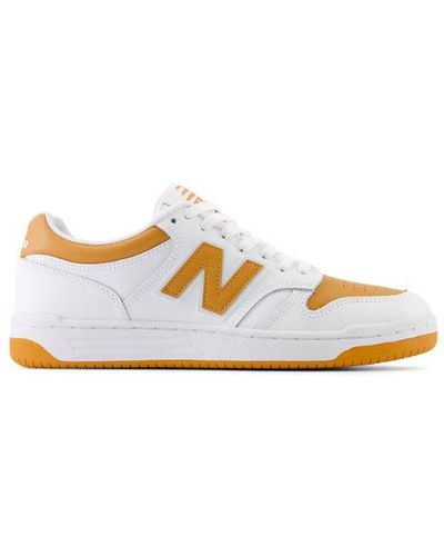 New Balance 480 En Blanc/, Leather, Taille - Multicolore