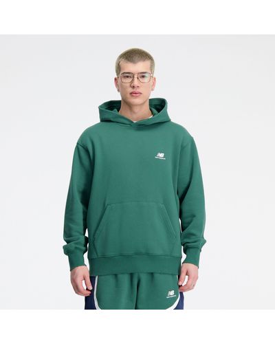 New Balance Hoops fleece hoodie in grün
