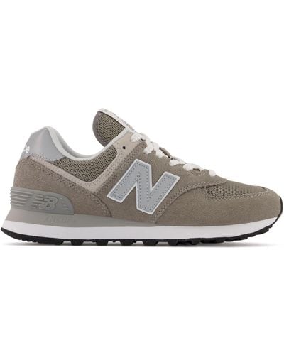 New Balance 574 Core In Suede/mesh - Gray