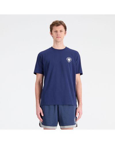 New Balance Hoops essentials t-shirt in blau