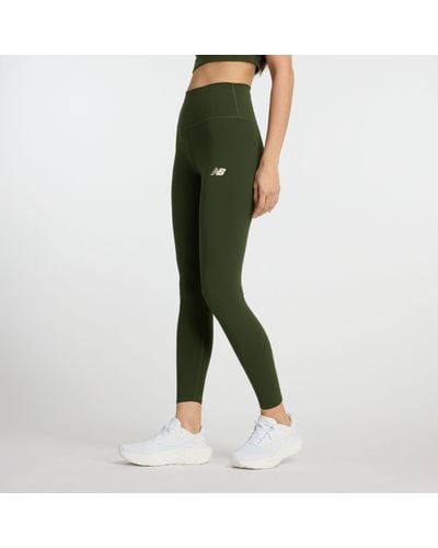 New Balance Nb Harmony High Rise legging 25" In Poly Knit - Green