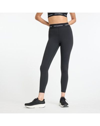 New Balance Femme Nb Sleek High Rise Sport Legging 25&Quot; En, Poly Knit, Taille - Bleu