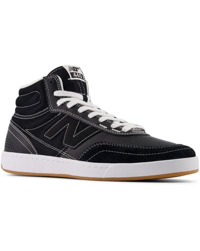 New Balance Nb Numeric 440 High V2 In Black/white Suede/mesh - Blue